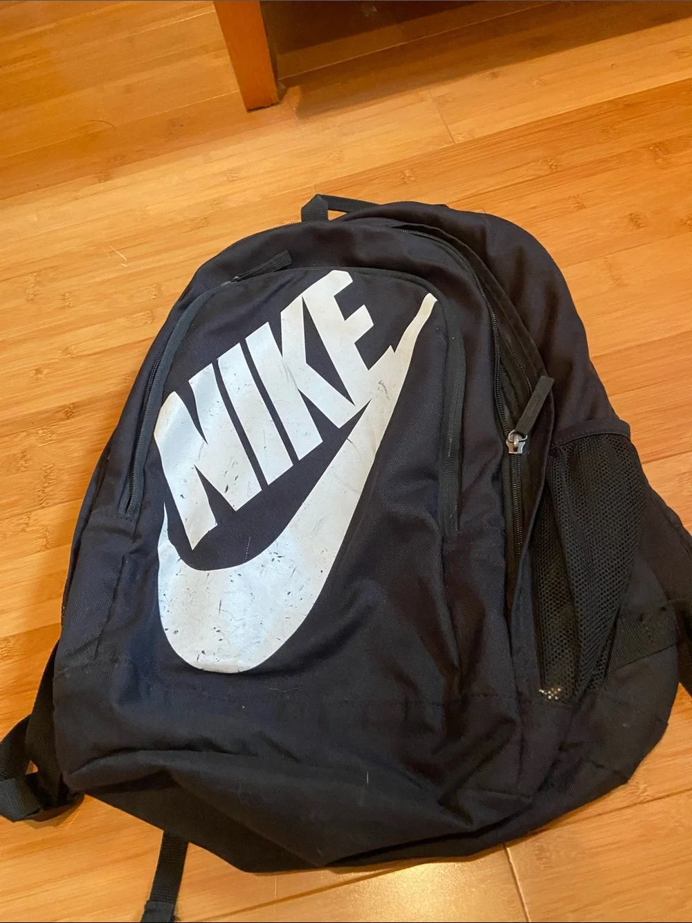 Nike Black Backpack with White Logo